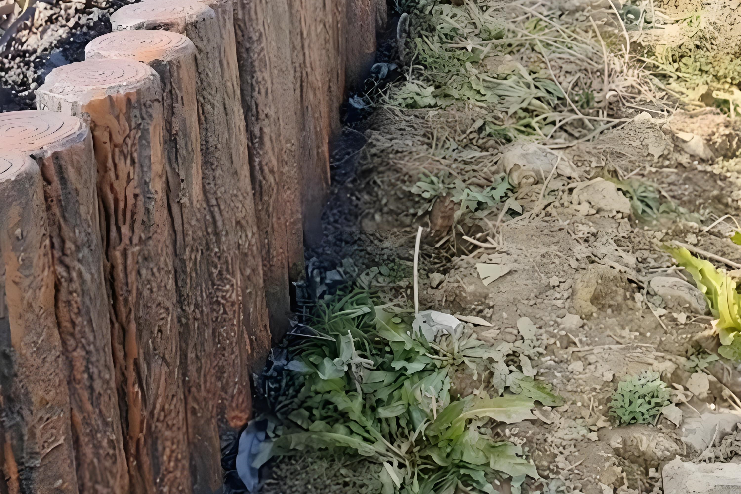 水泥樁批發(fā)廠家泓樺錦嘉-水泥仿木樁表面的紋理是如何制作出來的？